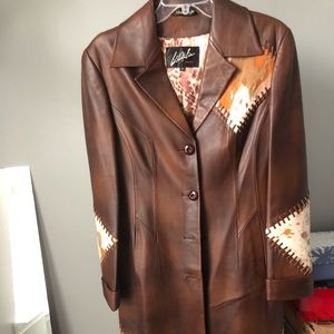 Leather coat